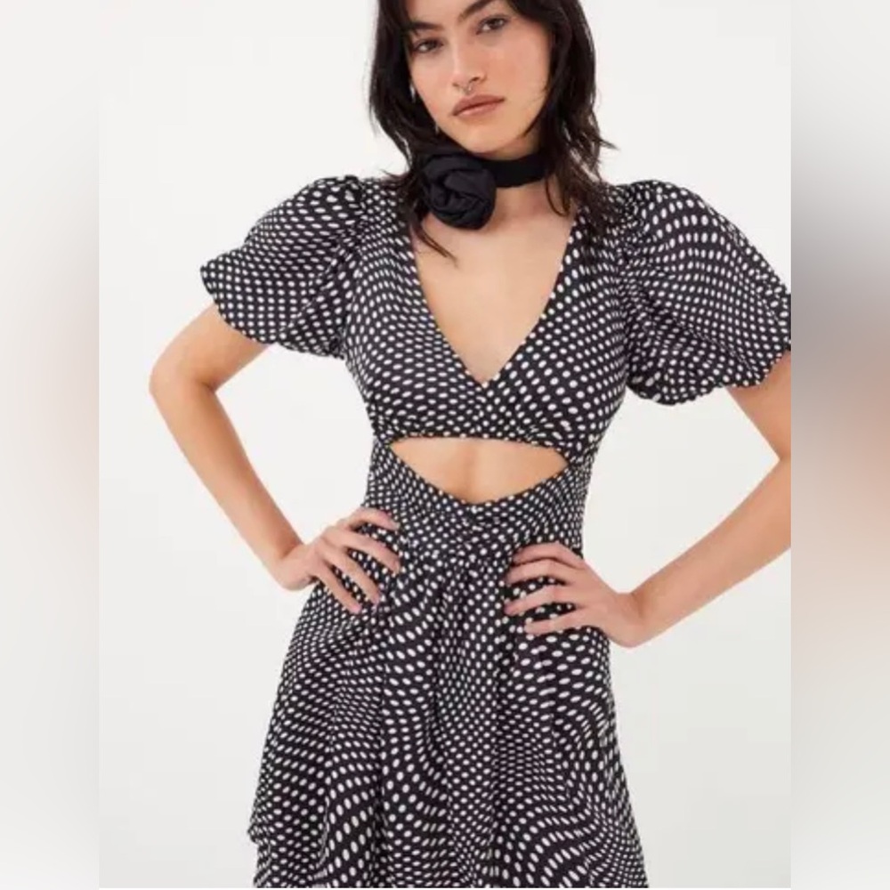 For Love & Lemons Anya Polka Dot Dress